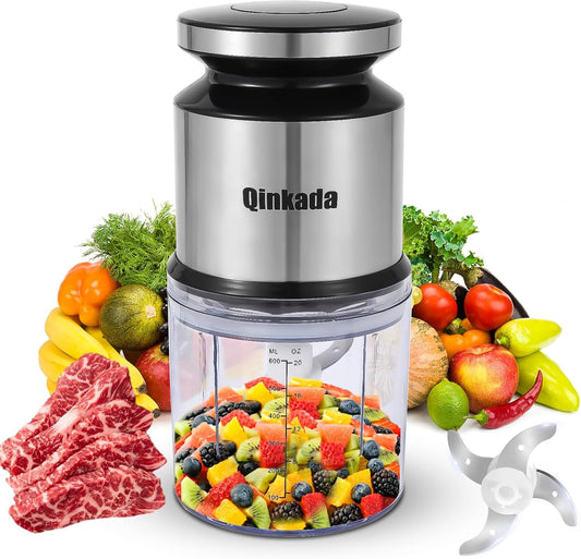 Qinkada Mini Food Processor: Powerful 400W Baby Food Maker