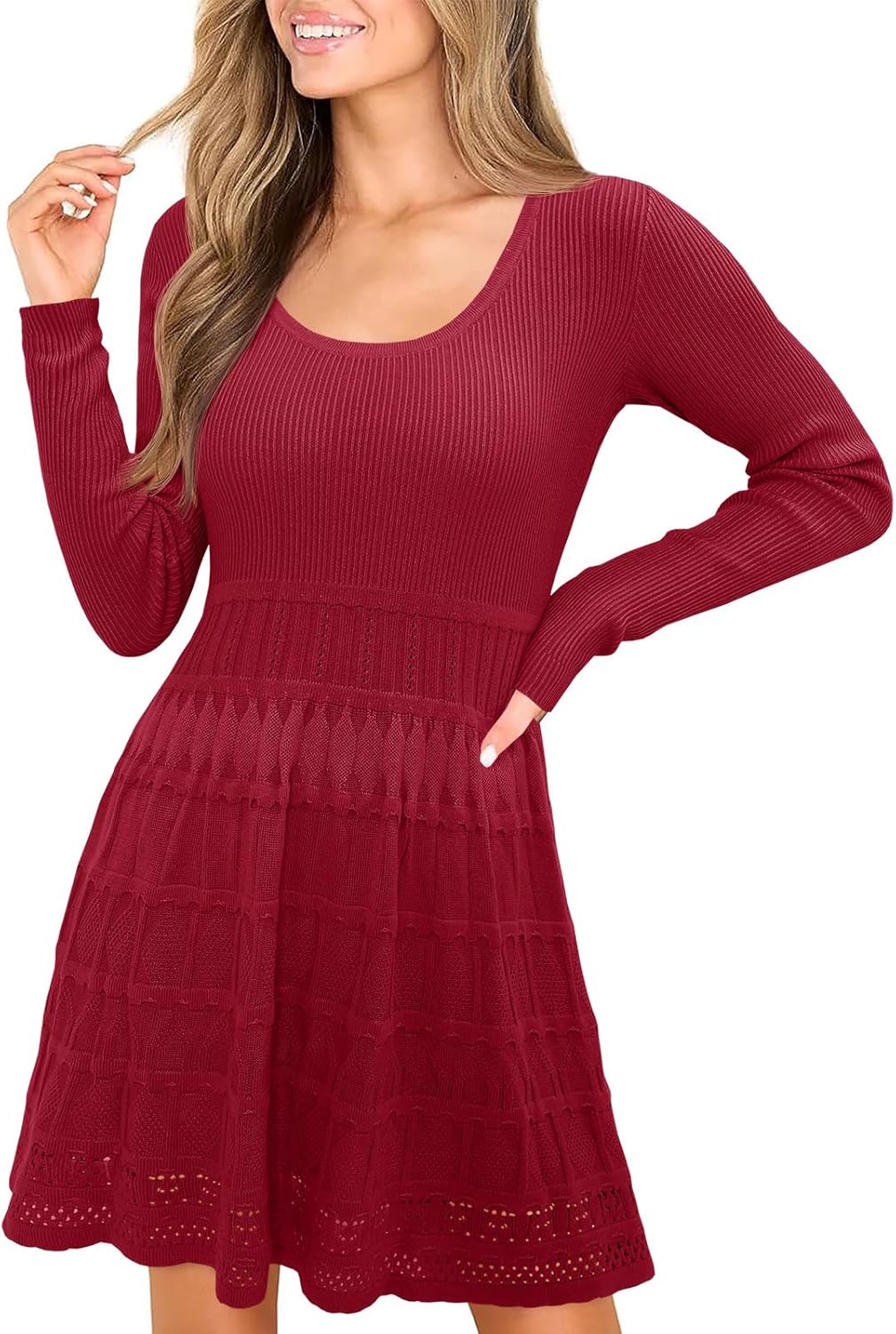 Wenrine Womens Long Sleeve Sweater Dress for All Occasions