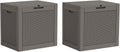 KAMABOKO 31 Gallon Resin Deck Box Set of 2 for Outdoor Storage