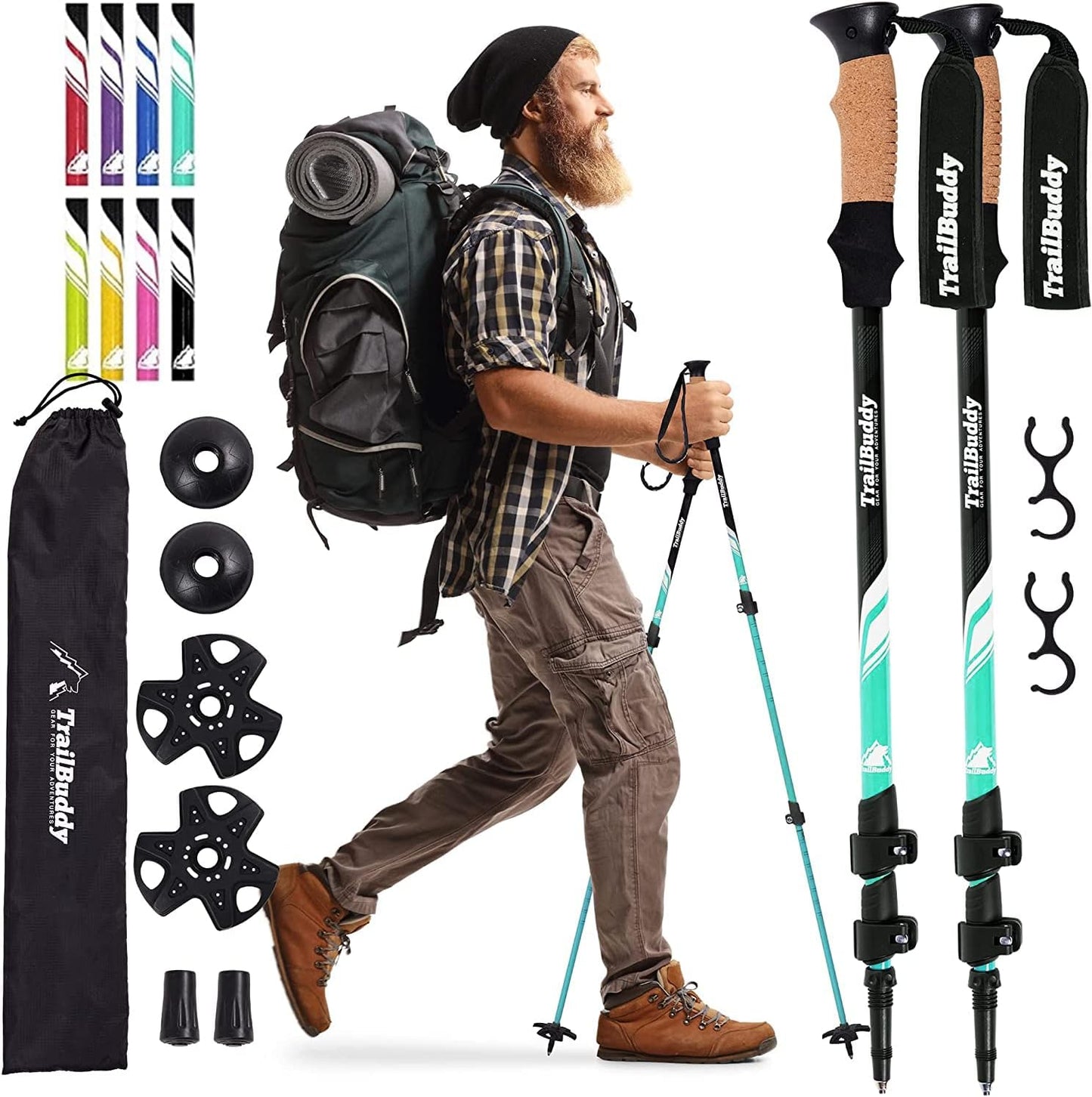 TrailBuddy Lightweight Trekking Poles - Ultimate Hiking Gear