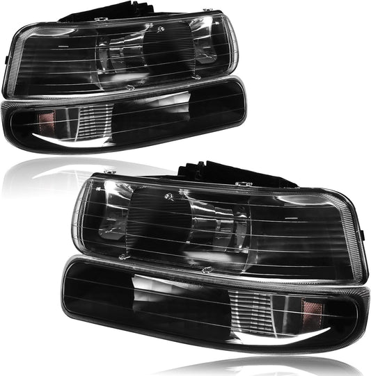 Headlights Assembly for 1999-2002 Chevy Silverado & Tahoe