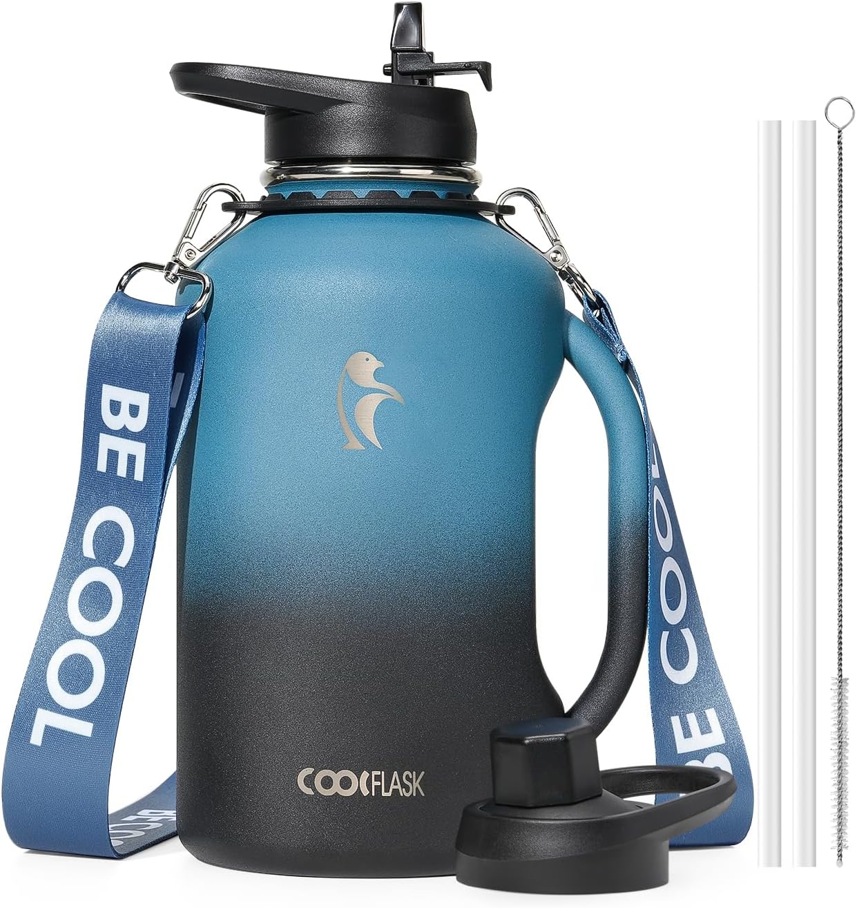 64 oz Insulated Water Bottle with Handle for All-Day Hydration