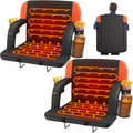 Heated Stadium Seat with Back Support - Dual-Zone Heated Bleacher