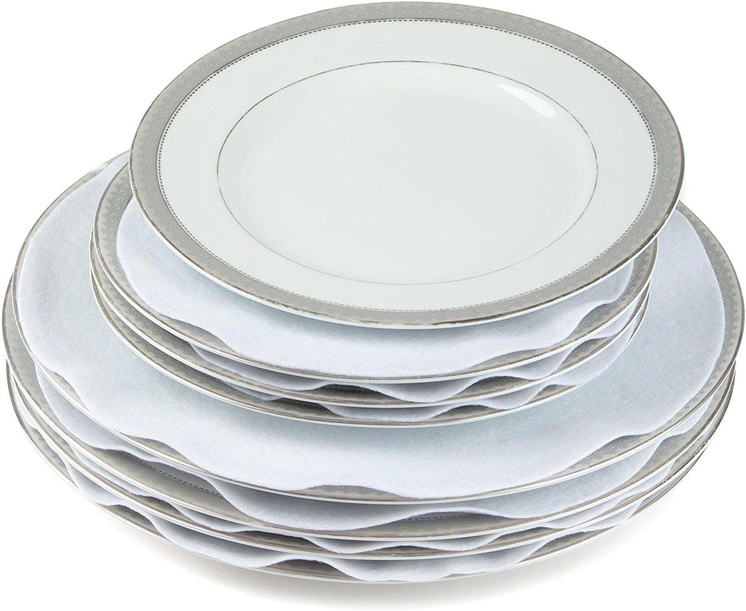 144 Pcs Felt Plate Dividers for Stacking and Storing China