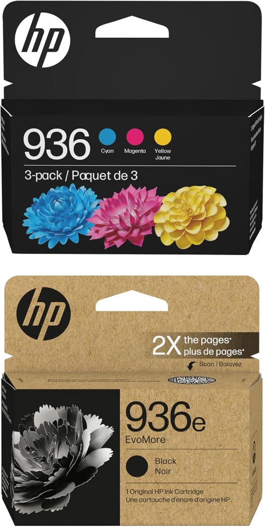 HP Original 936e Black and Tri-Color Ink Cartridges 2-Pack