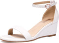 Wedge Sandals Heels for Women Open Toe with Ankle Strap - Comfortable