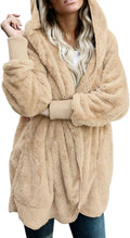 Dokotoo Women's Cozy Fleece Hooded Cardigan Jacket for Warmth