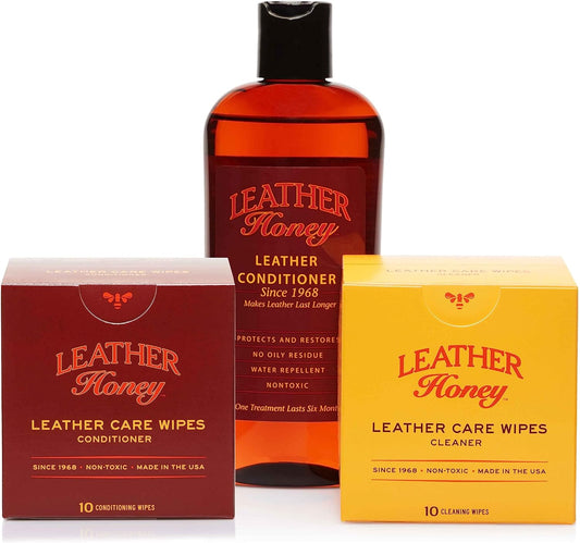 Leather Honey Combo: Cleaner Wipes + Conditioner