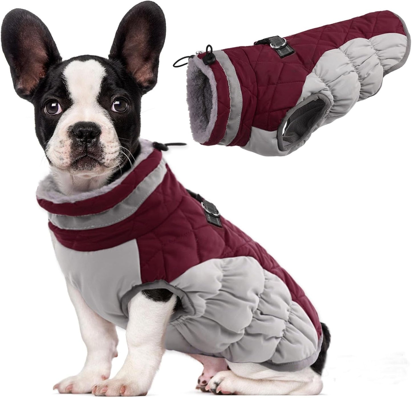 Warm Dog Winter Coat Waterproof Fleece Vest for Medium Dogs