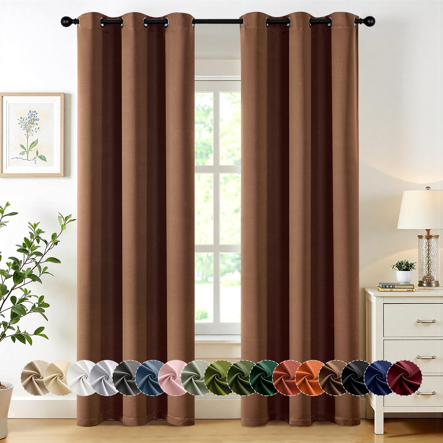 MIULEE Blackout Curtains for Bedroom and Living Room 84 in Long