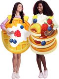 Couples Halloween Costumes Pancake & Waffle Set - Fun Matching Outfit