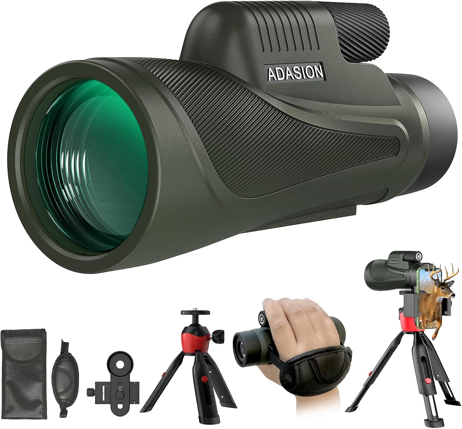 12x56 HD Monocular Telescope for Bird Watching and Hiking