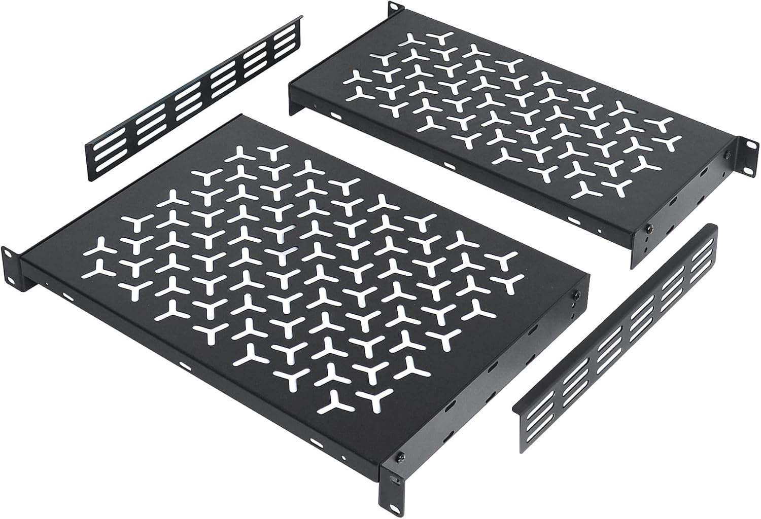 1U Rack Shelves 2-Pack with Flexible Design for Storage Needs