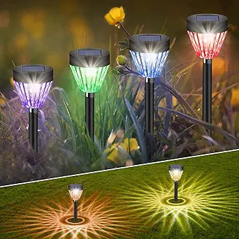 RIDALUX Solar Pathway Lights - Bright Outdoor Garden Illumination