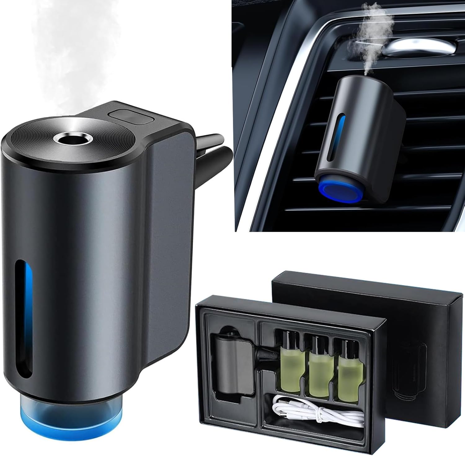 Rechargeable Smart Car Diffuser + Men's Fragrance