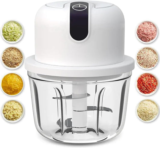 Portable Electric Garlic Chopper - Cut, Chop, Blend Any Ingredient!