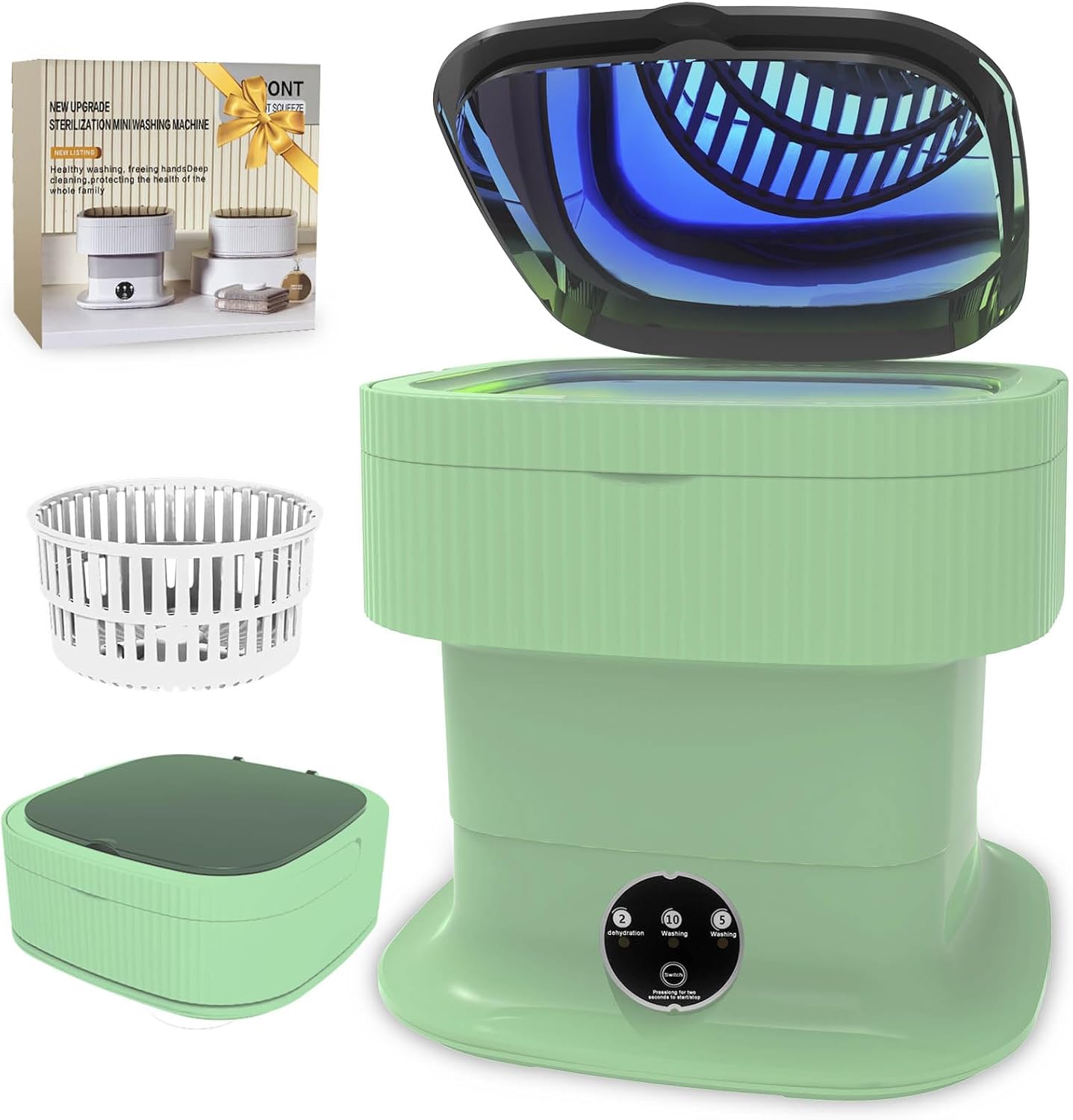 Portable Mini Washer & Spin Dryer - Compact & Collapsible