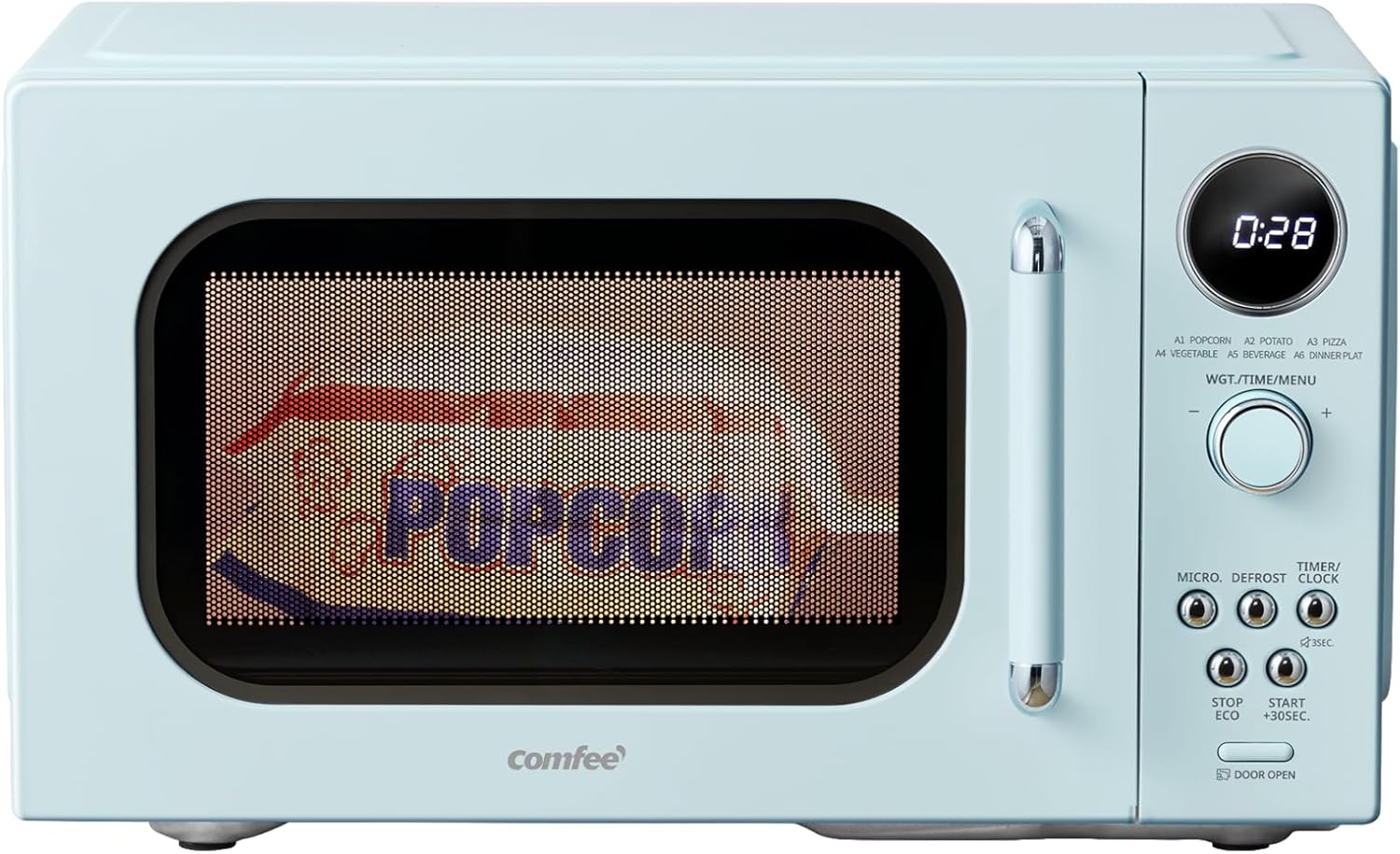 COMFEE Retro Ovens: Compact 0.9 cu.ft Microwave with Style