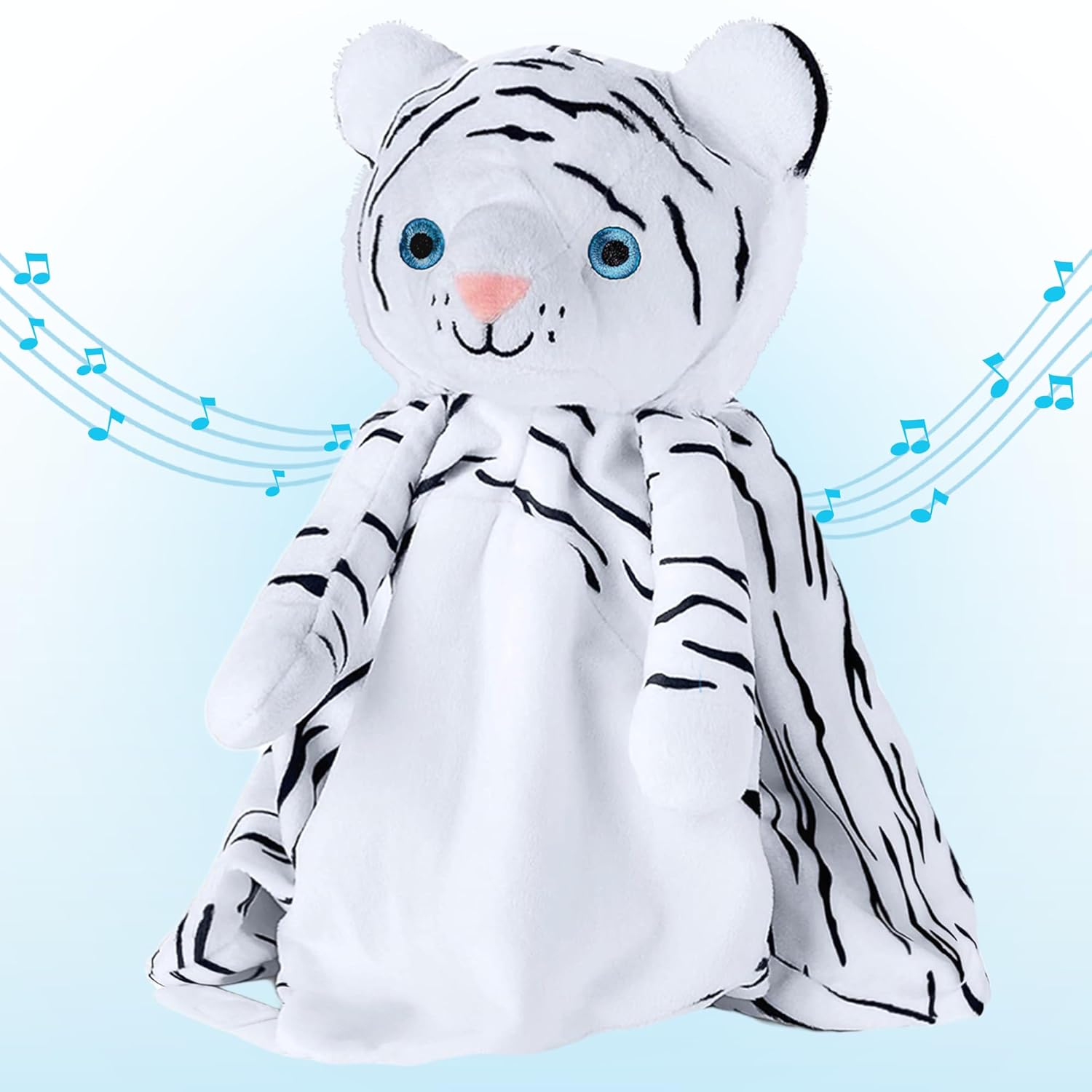 Baby Music Lovey White Tiger Plush Sound Machine for Sleep