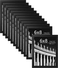 Picrit 6x8 Picture Frame Set of 12 for Wall or Table Display