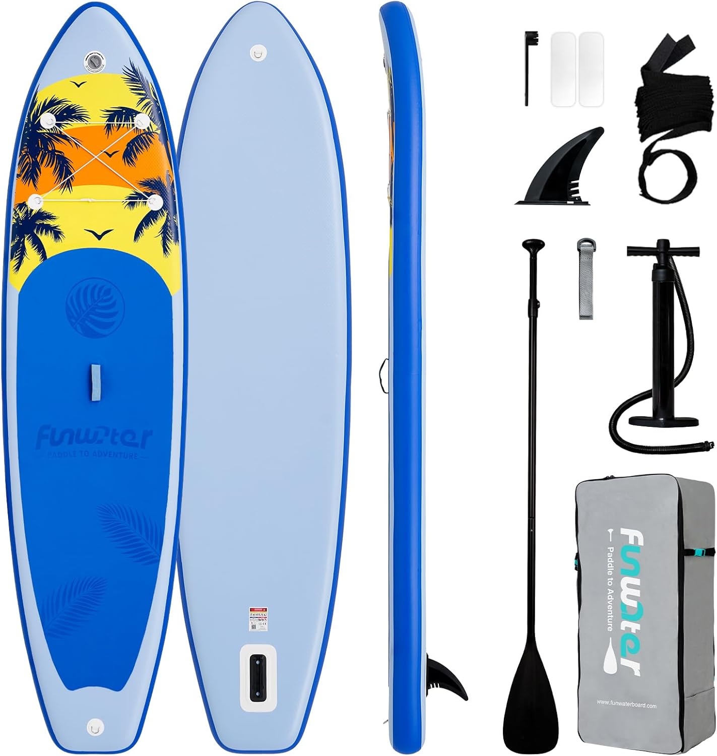 FunWater Stand Up Paddle Board for All Skill Levels - Ultra-Light