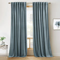 Blue Velvet Blackout Curtains 96 in - Thermal, Noise Reducing Panels