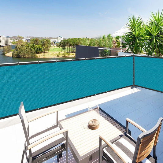Houssity Turquoise 4ft x 53ft Privacy Screen for Decks and Patios