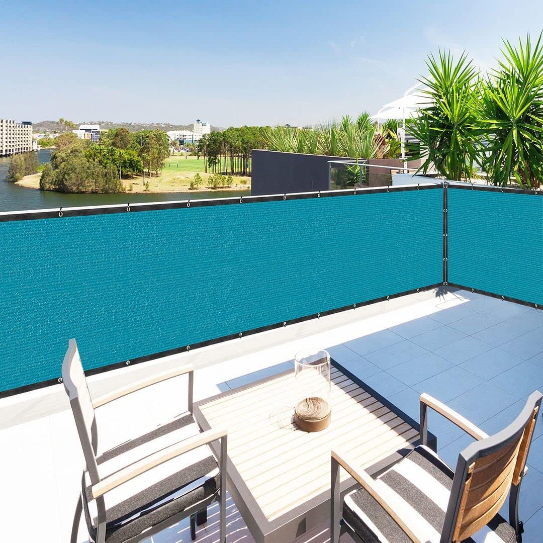 Houssity Turquoise 4ft x 57ft Privacy Screen for Decks and Patios
