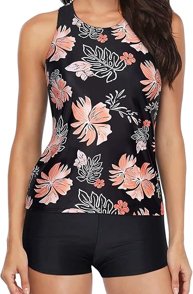 Tempt Me 3 Piece Swimsuit for Women High Neck Tankini Set