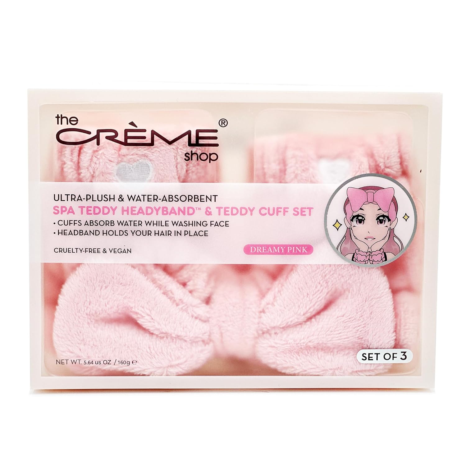 Teddy Headband & Cuff Set: Absorbent Spa Duo