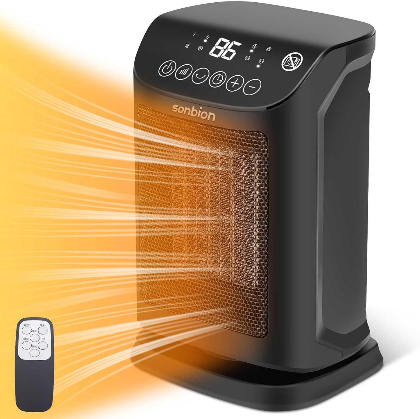Fast Heating Space Heater w/ Remote - 1500W SONBION