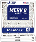 Filter King 17.5x27.5x1 Air Filter 4-Pack - MERV 8 Pleated Filters