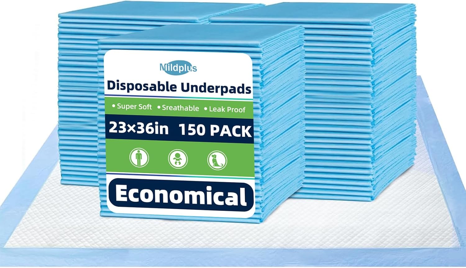 Disposable Pads for Incontinence and Pet Training - 150pcs