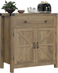 HOSTACK Coffee Bar Cabinet Modern Farmhouse Sideboard - Rustic Storage