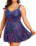Tempt Me Women's Plus Size Swim Dress - Tummy Control & Support