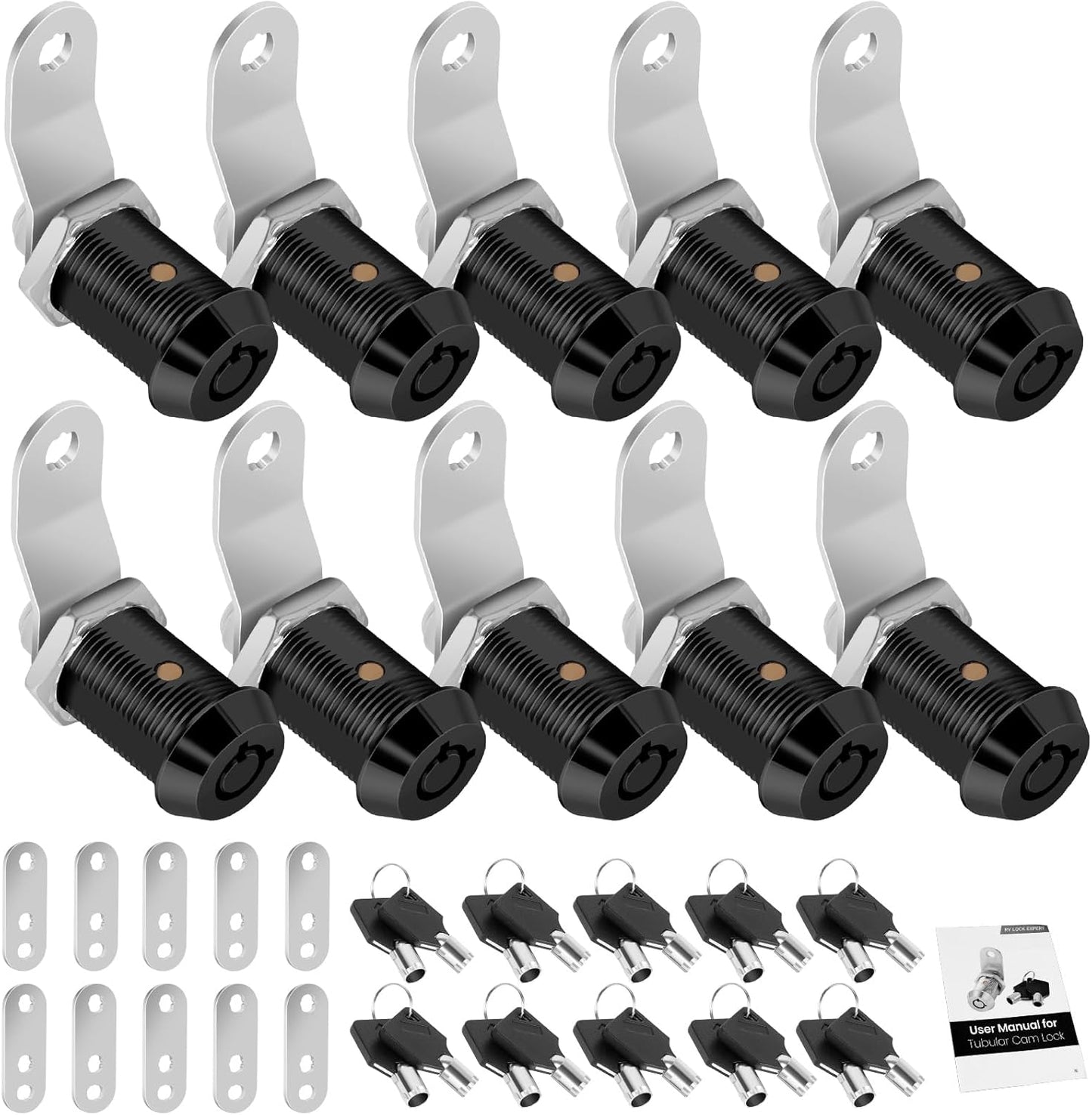 10 Pack Cabinet Lock with Keys for RV Storage and Toolbox