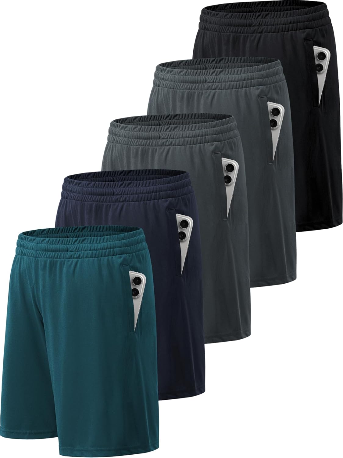 BVNSOZ Men's Athletic Shorts with Pockets for Quick Drying