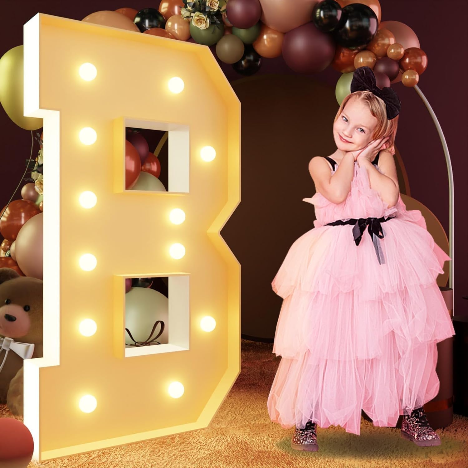 4FT Marquee Letters Light Up for Birthday Party and Wedding Decor