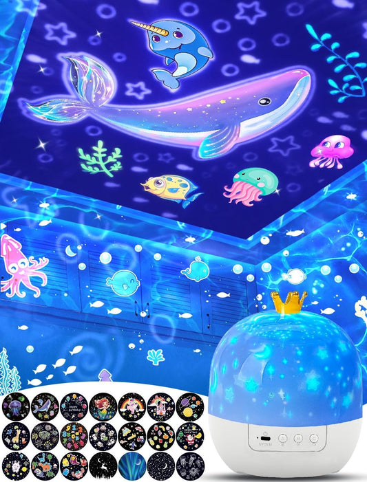 360 Rotating Star Projector: Magical Kids Night Light