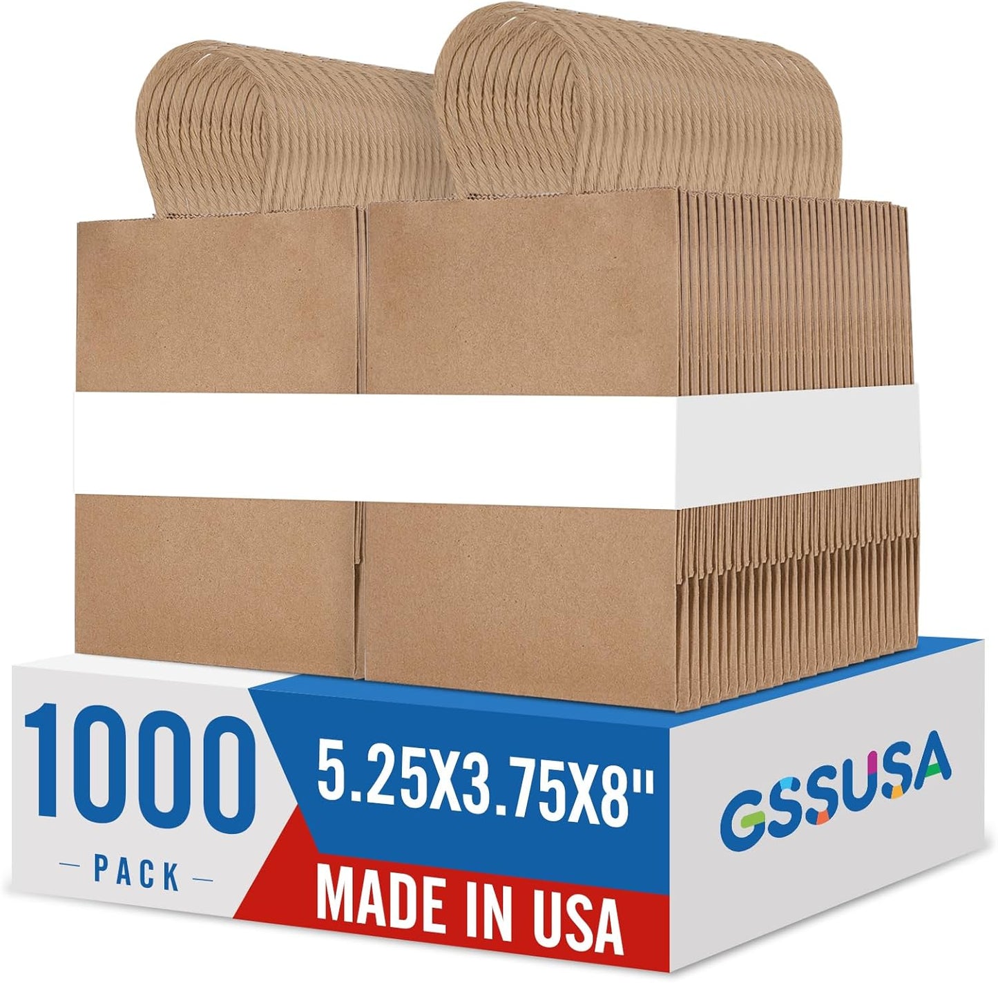 GSSUSA Paper Gift Bags for All Occasions - 1000 Pcs Bulk