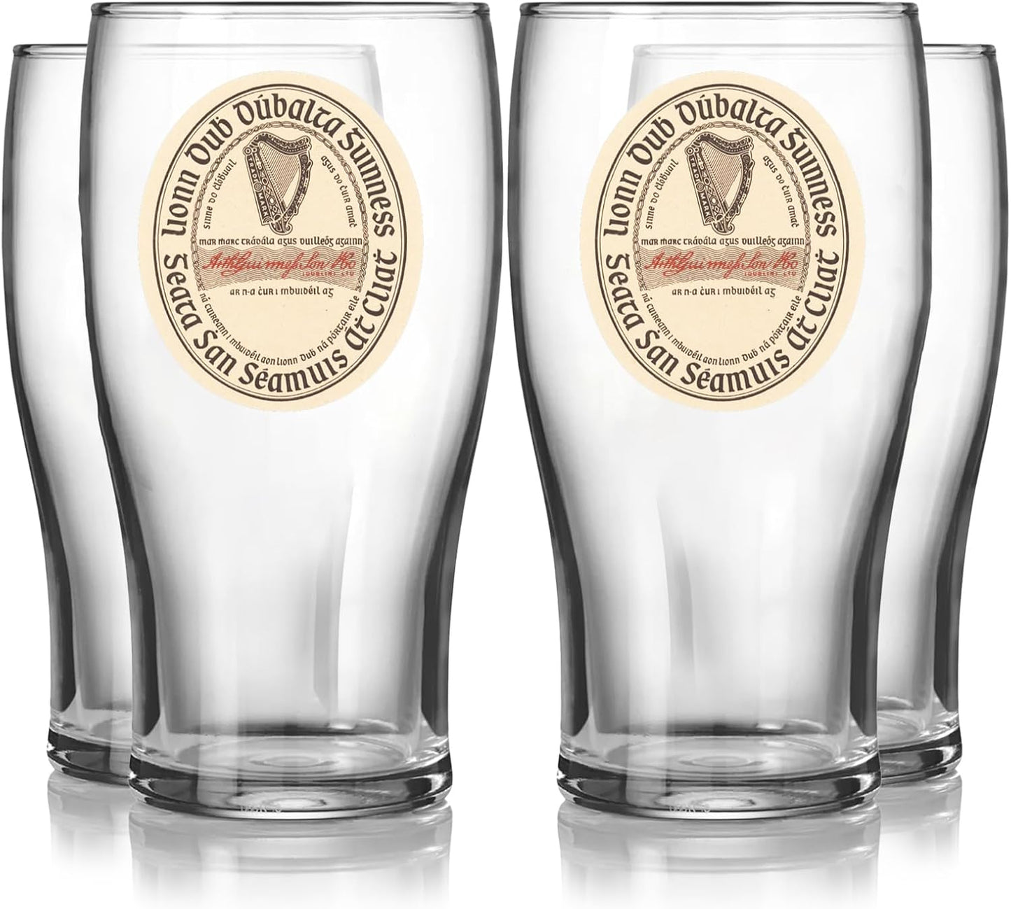Guinness Vintage Label Pint Glass Gift Set for Beer Lovers