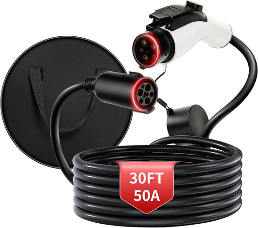 30FT J1772 EV Extension Cable for Fast Charging Convenience