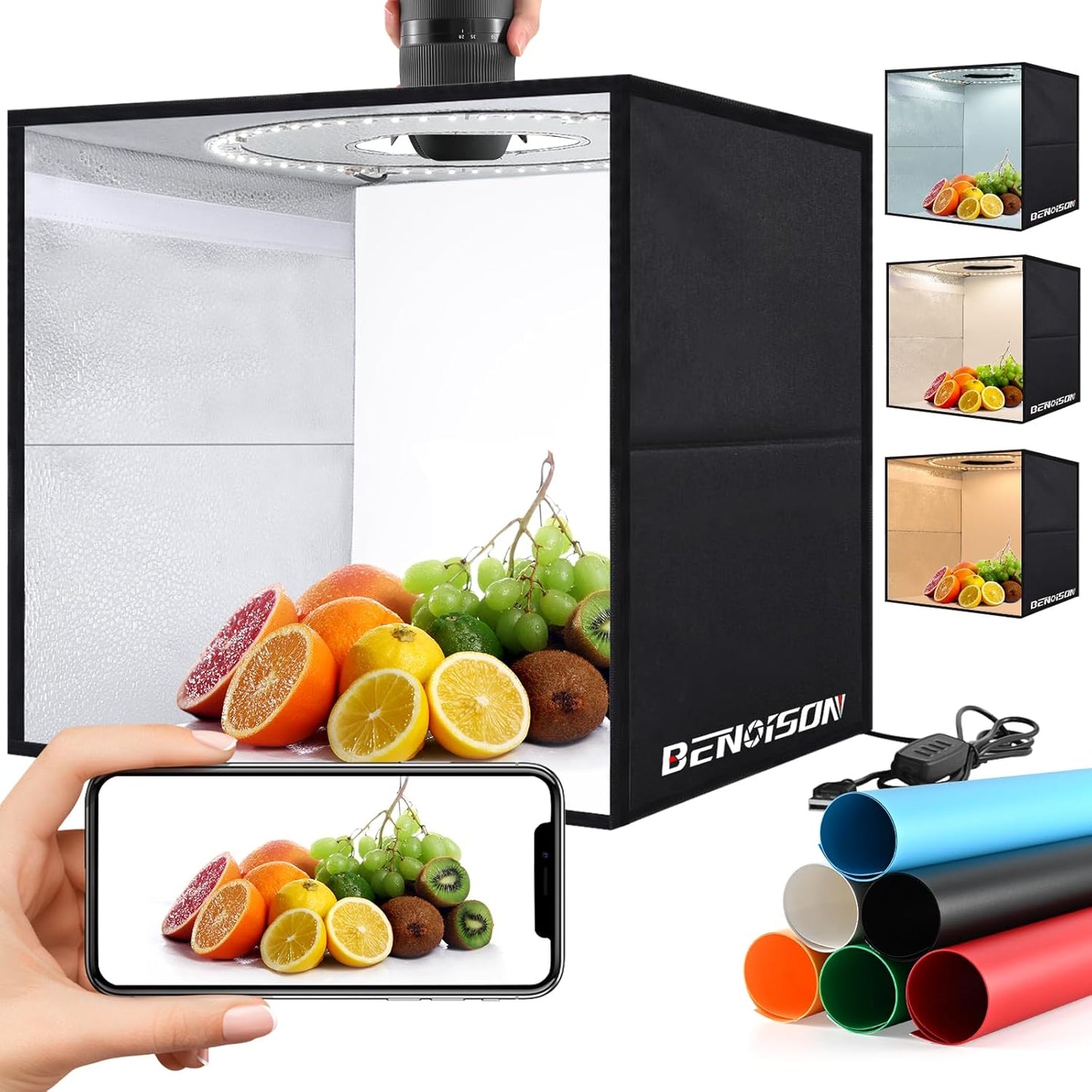 Light Box Photography - 16x16 Portable Shooting Tent with LEDs