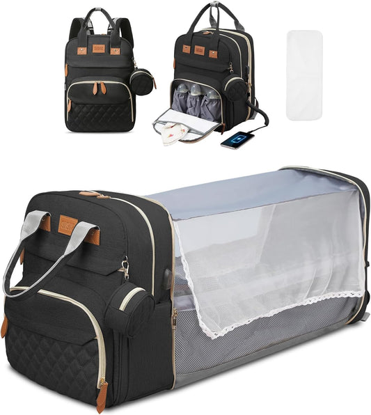 Large Diaper Bag Backpack with Changing Station for New Moms