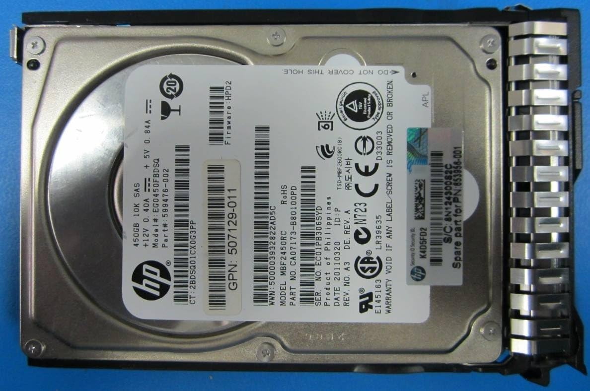 HP 653956-001 450Gb 6G SAS 10K 2.5in Hard Drive Review