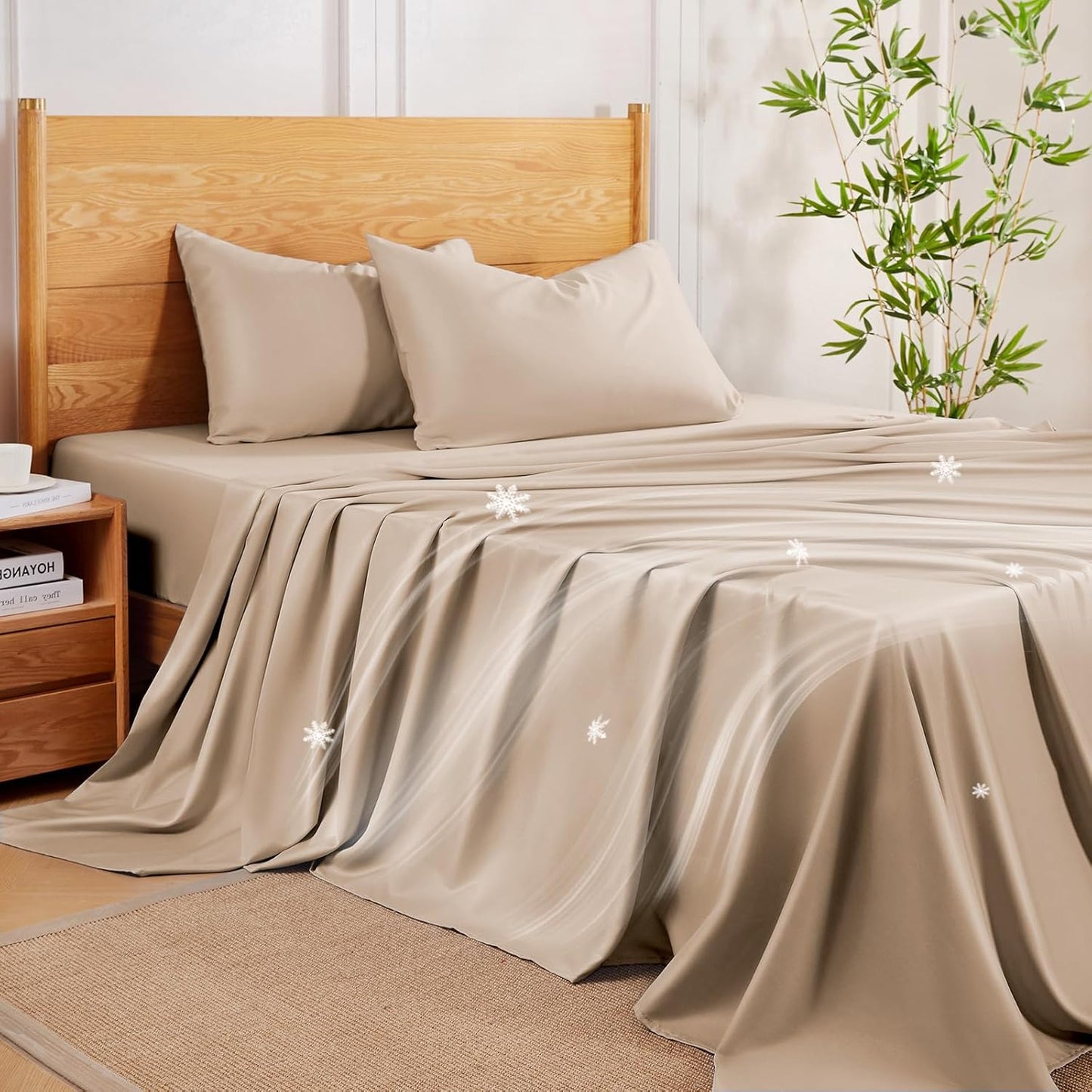 MR&HM King Size Sheets Set - Cooling Bamboo Blend Luxury