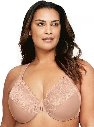 Glamorise Women's Plus Size Wonderwire Front-Closure Bra