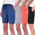 Women's Dry-Fit 4 Pack 7in Bermuda Shorts - High Waisted Comfort