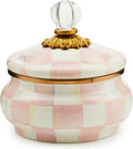 Enamel Squashed Pot Rosy Check - Cute 20 oz Canister
