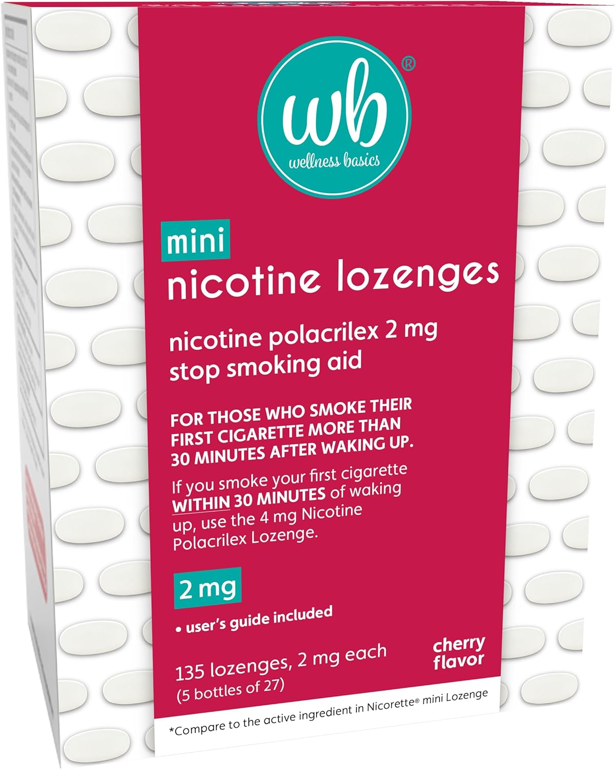Mini Nicotine Lozenge 2mg for Quitting Smoking - Cherry Flavor